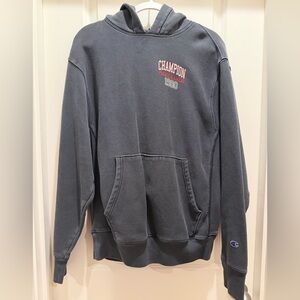 Champion Gray Crewneck Pullover Sweatshirt with Script Logo
